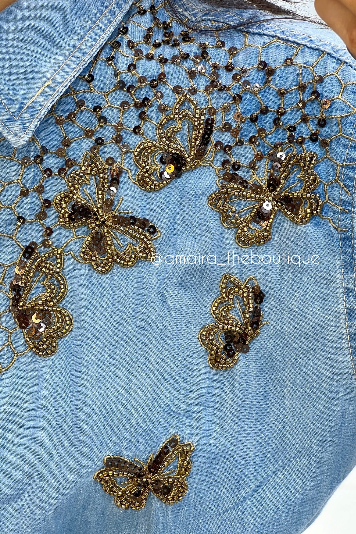 BUTTERFLY DENIM DRESSES