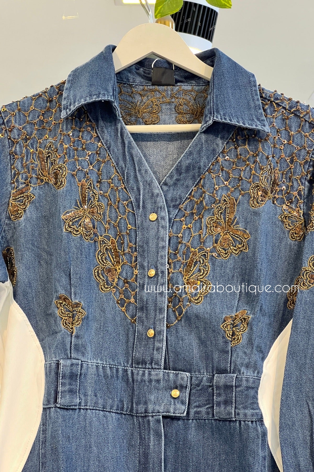 BUTTERFLY DENIM DRESSES
