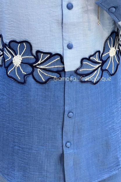 BLUE PETALS COORDS