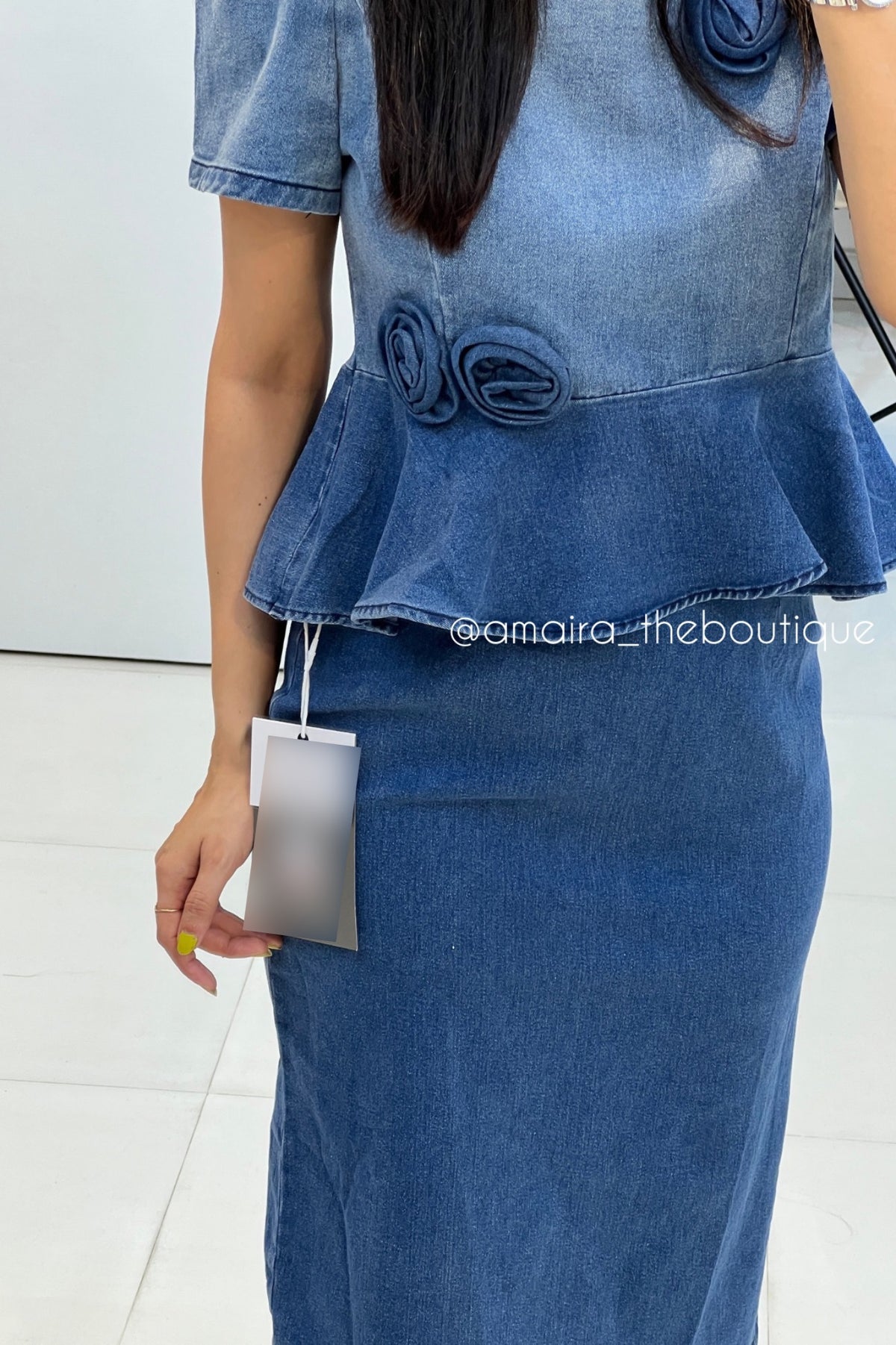 LEAH DENIM SKIRT COORDS
