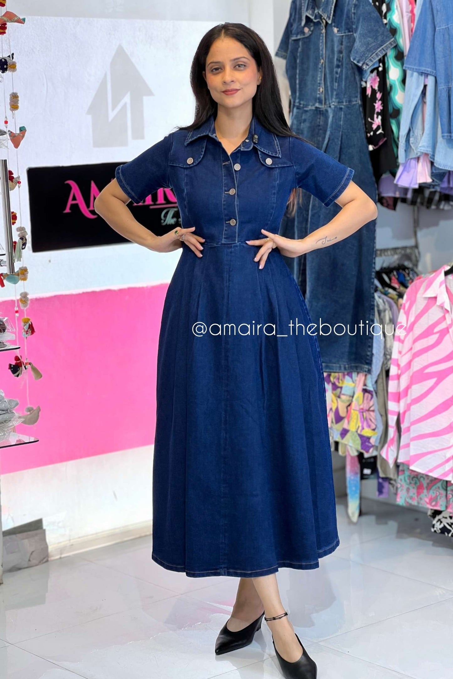 BESSIE DENIM DRESSES