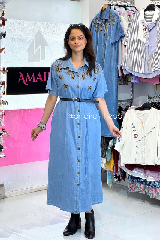 BUTTERFLY DENIM DRESSES