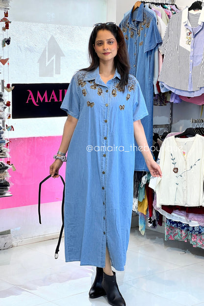 BUTTERFLY DENIM DRESSES