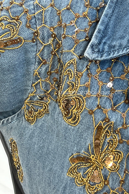 BUTTERFLY DENIM DRESSES