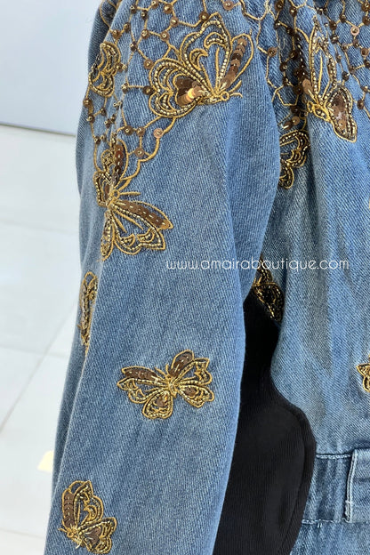 BUTTERFLY DENIM DRESSES