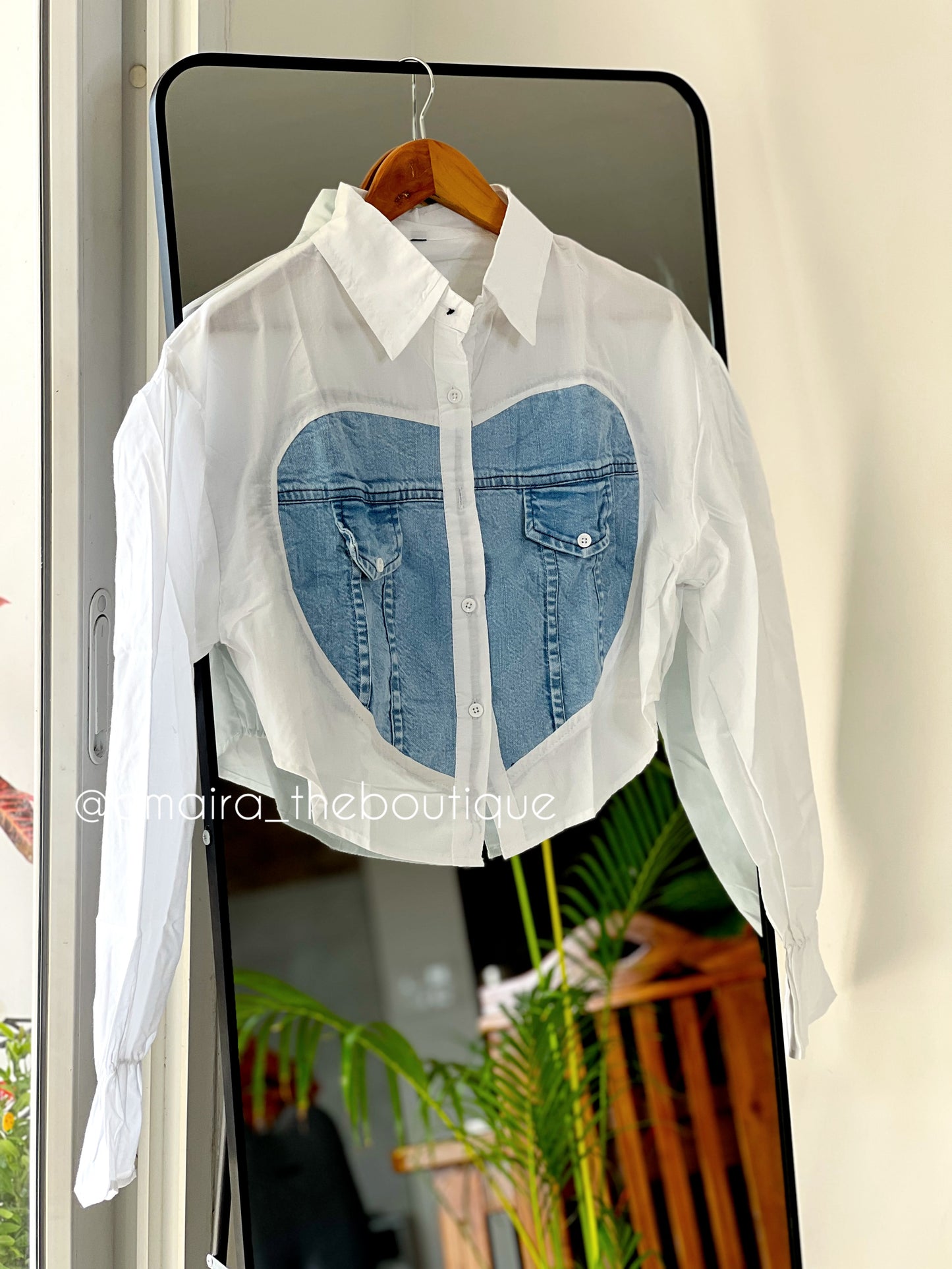 DENIM BAGGY CROP TOPS-2