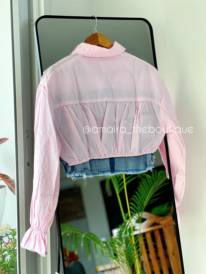 DENIM BAGGY CROP TOPS-1
