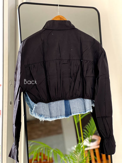 DENIM BAGGY CROP TOPS-1